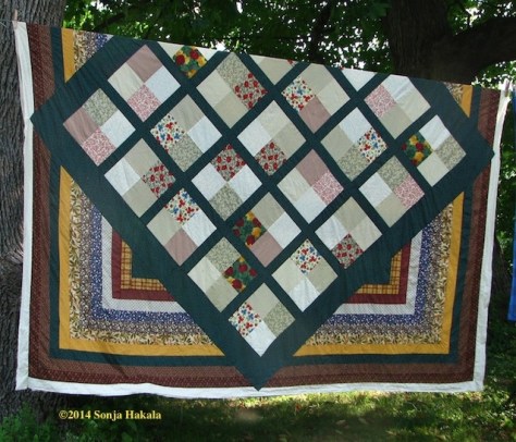 Duvet cover on clothesline