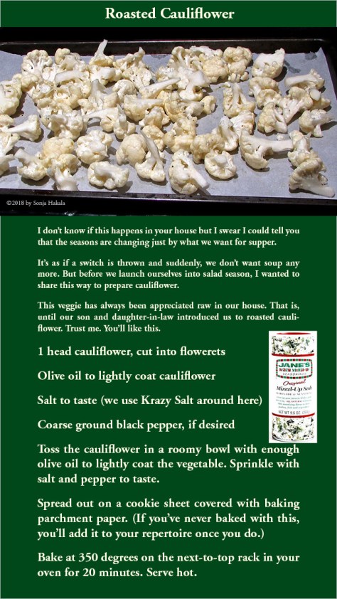 SH-roasted cauliflower