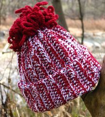 Red and white Haven Hat for web